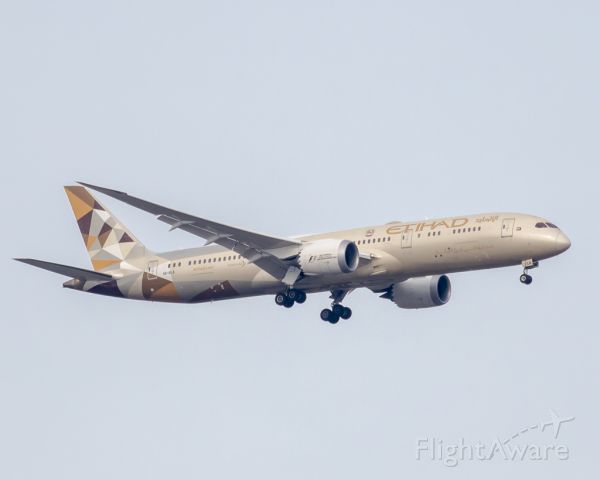 Boeing 787-9 Dreamliner (A6-BLA) - Etihad F1 Dreamliner on approach to 19L at Dulles