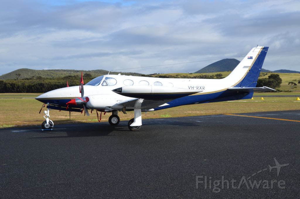 Cessna 340 (VH-RXR) - C340 VH-RXR at Flinders Island, Dec 2018