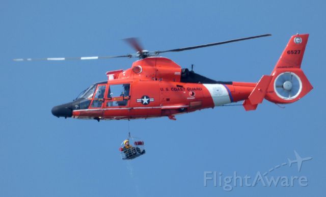 VOUGHT SA-366 Panther 800 (N6527) - USCG out of Atlantic City doing practice rescue drills just off Barnegat Light, NJ Coast Guard Station.  Fall 2021.