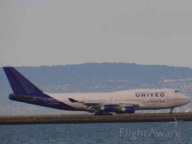 Boeing 747-400 (N194UA) - United Charter headed to Narita