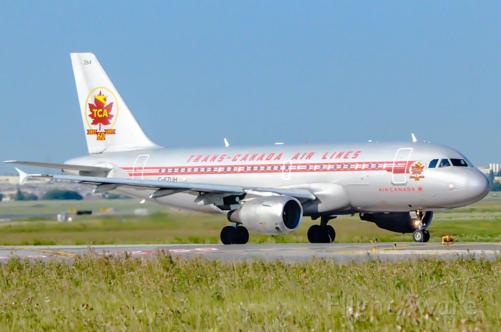 Airbus A319 (C-FZUH) - Here is a Air Canada A319 in the TCA Livery.