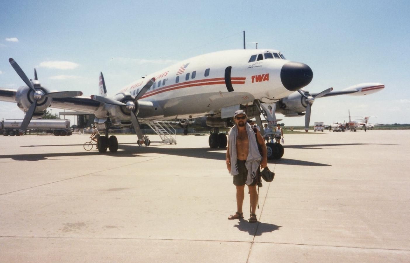 — — - Back in my skydiving days 1995. I had the opportunity to skydive out of this beauty at a skydiving convention in Quincy Illinoise. 