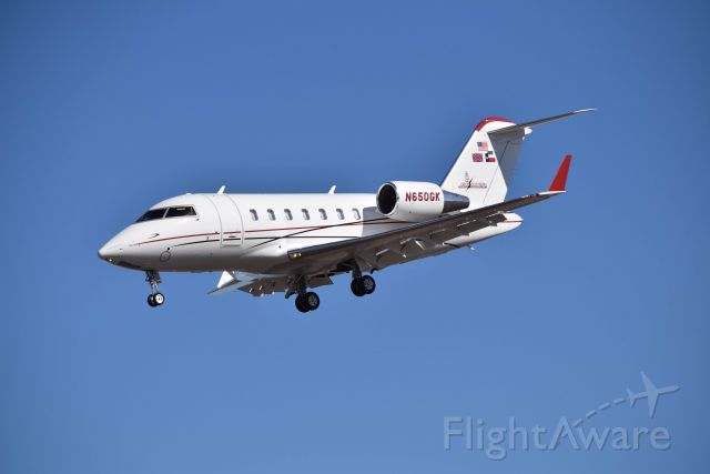 Canadair Challenger (N650GK) - 1/13/2019: Geo Southern Energy Corporation Challenger 604 arriving at Hobby Airport