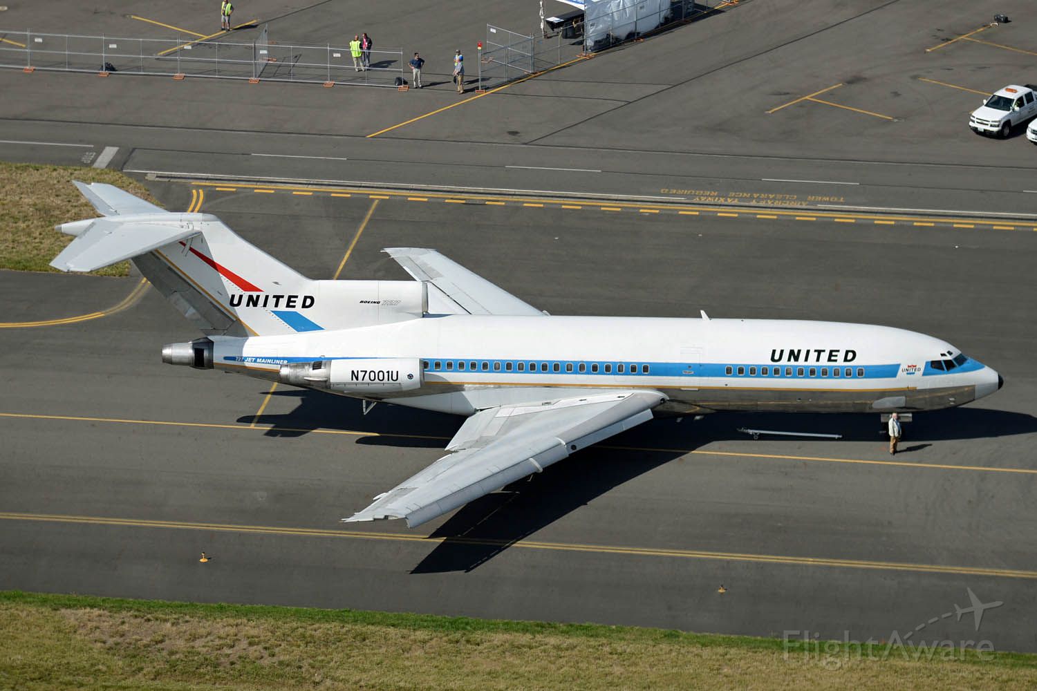 Boeing 727-100 (N7001U) - Boeing 100 Years Founders Day display