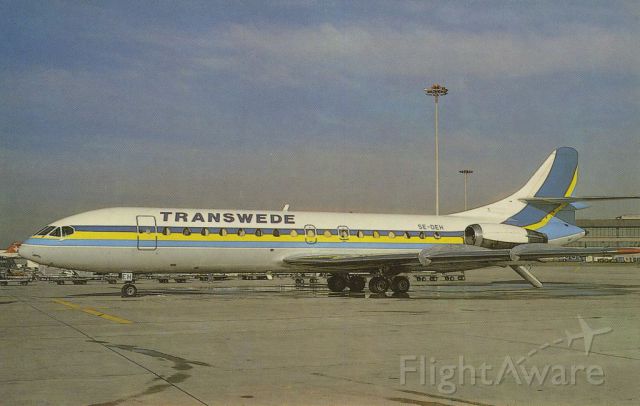 SUD-EST SE-210 Caravelle (SE-DEH) - scanned from postcardbr /transwede