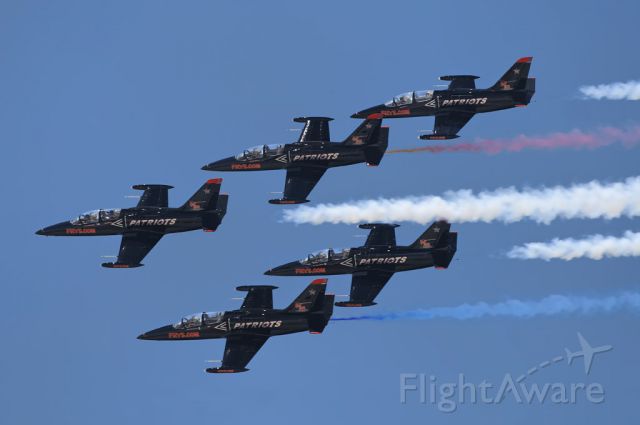 — — - Patriots Jet Team, flying the Aero L-39 Albatros high-performance jet aircraft during the March Field Airfest 2012 in Riverside, California