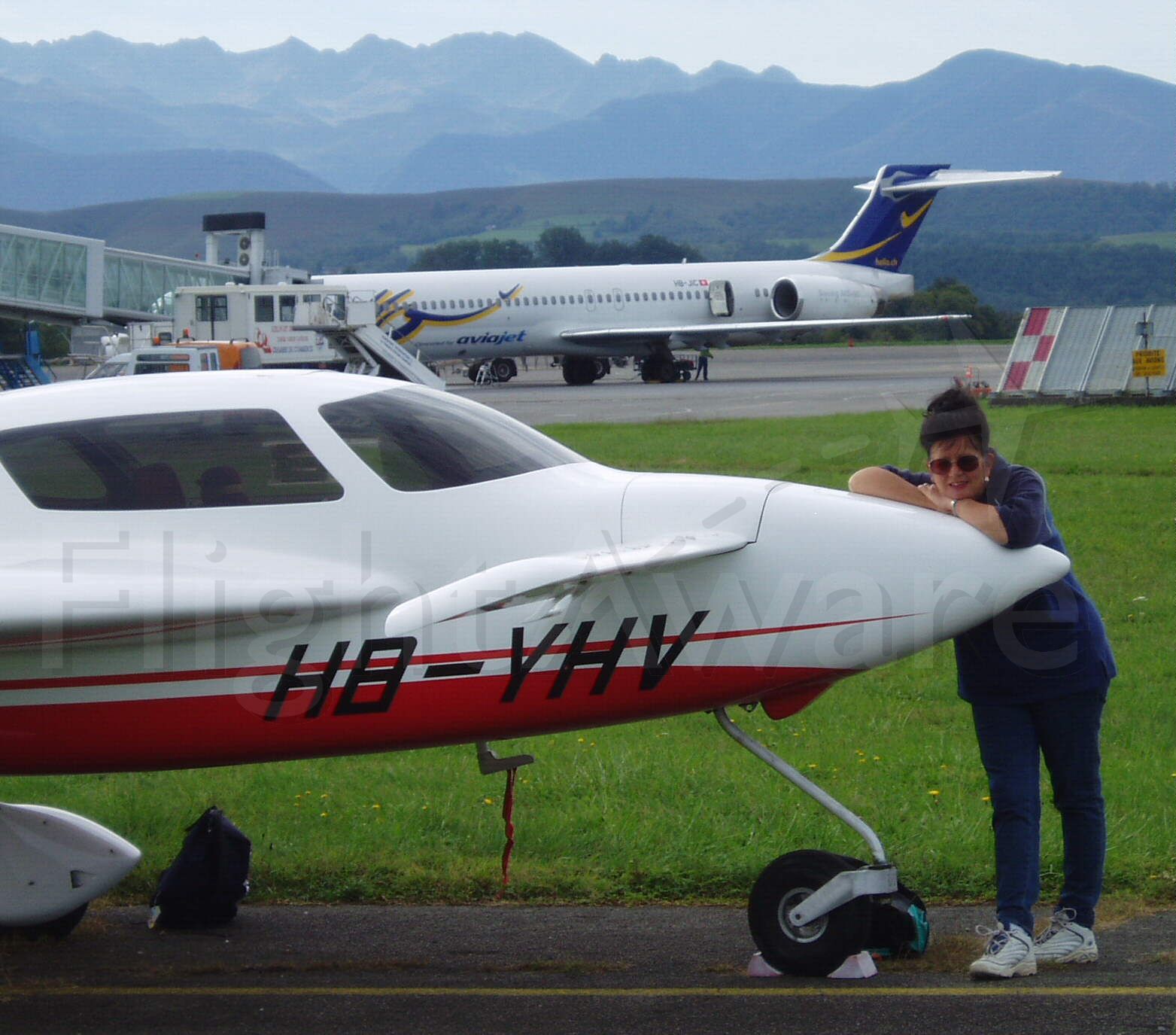 VELOCITY Velocity (HB-YHV) - After landing in Lourdes, France (LFBT)