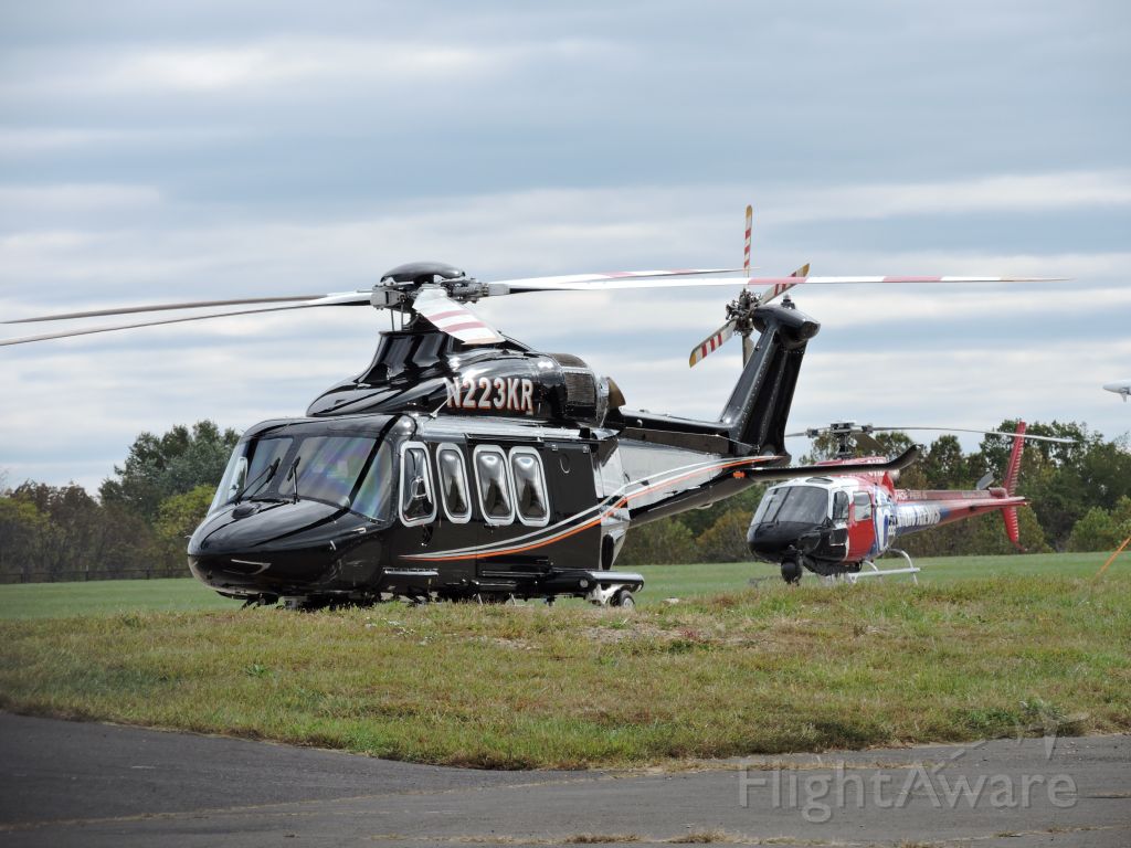 BELL-AGUSTA AB-139 (N223KR) - This is a 2013 Agusta Westland and behind it is an ABC TV helo, fall 2019.