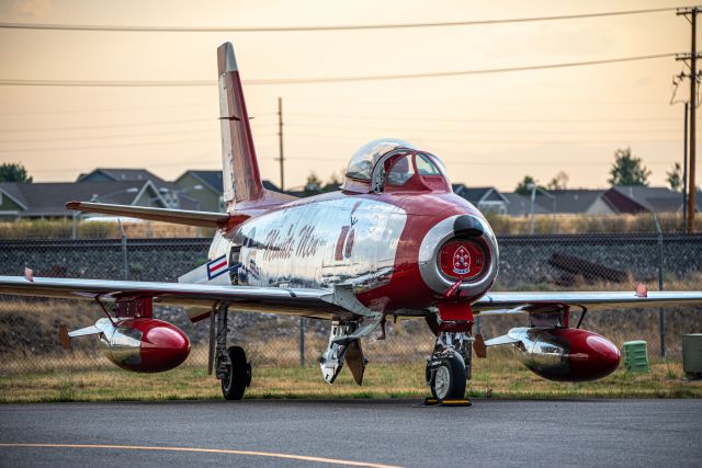 North American F-86 Sabre — - Private F86 Sabre out of the hangar. September 8,2022