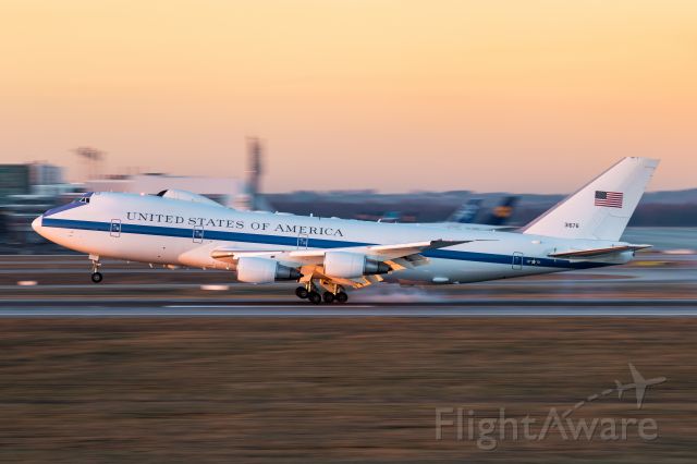 73-1676 — - E-4B aka "The Doomsday Plane" touching down at Munich for the MSC 2019