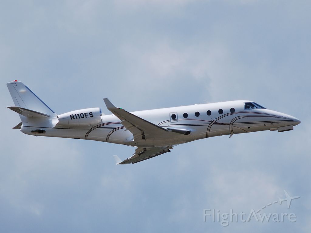 IAI Gulfstream G150 (N110FS) - TRINITY AVIATION CHARTERS LLC (Felix Sabates) departing runway 02 at KJQF - 4/21/10