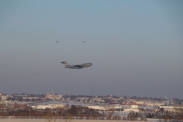 Boeing Globemaster III — - Rare C17 Globemaster making a pit stop in Lincoln, Nebraska out of Travis AFB