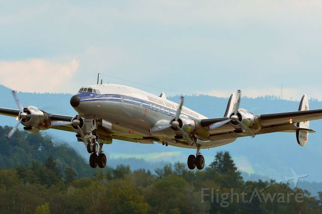 Lockheed EC-121 Constellation (HB-RSC) - Our "Swiss Connie" takes off at Berne Airport