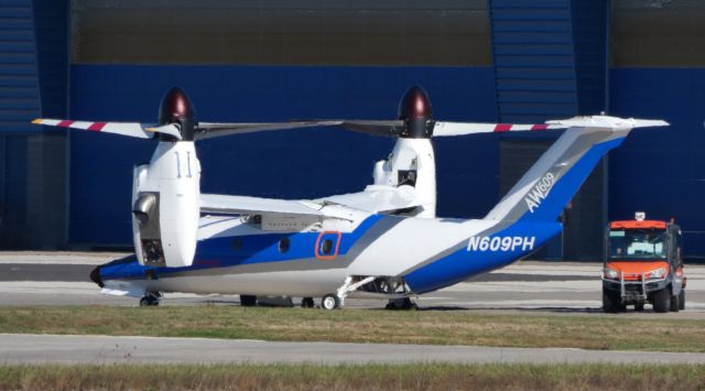 Bell BA-609 (N609PH) - Catching some Tarmac time is this brand new AgustaWestland AW609 Tiltrotor aircraft in the Autumn of 2019.