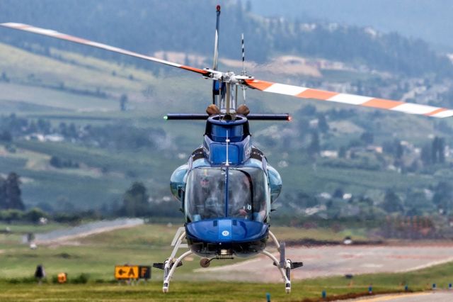 C-GHQW — - Coldstream Helicopters lifting off out of YLW.