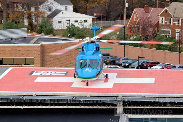 Sikorsky S-76 (N709P) - I saw this Sikorsky S-76C++, N709P fly low over my neighborhood on its’ approach to the Cleveland Clinic/Fairview General Hospital so I figured I’d go catch a few shots from the parking deck on 21 Nov 2017. Petroleum Helicopters International (PHI) provides the S76’s, flight & maintenance crews for the Cleveland Clinic Critical Care Transport team.