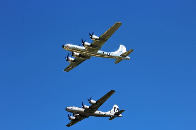 Boeing B-29 Superfortress (N69972) - Fifi & Doc proud in the skies above Oshkosh EAA Air Venture 2017.