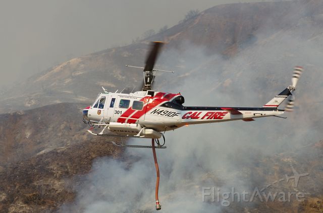 N491DF — - Cal Fire Huey going for more water drops in Glendora Ca 1/16/14
