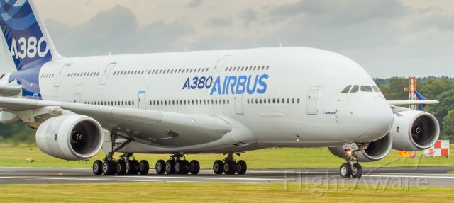 Airbus A380-800 (F-WWOW) - 001 backtracks down the runway after a great flying display