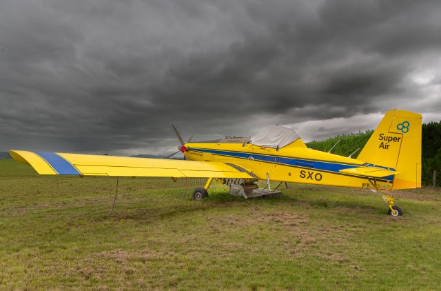 AIR TRACTOR AT-602 (ZK-SXO) - On a farm strip in Canterbury, NZ.