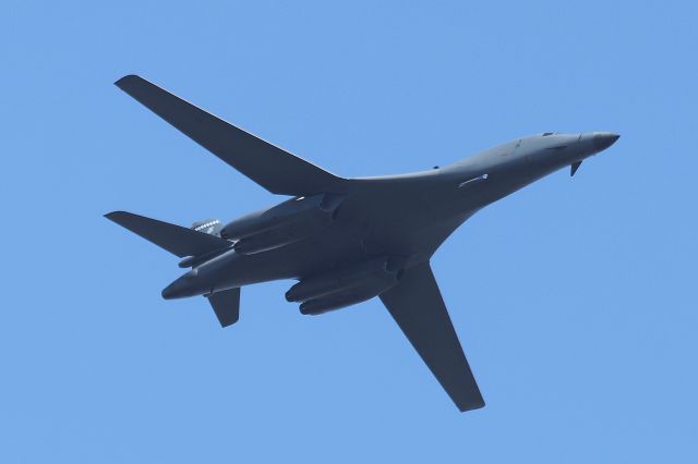 Rockwell Lancer (86-0107) - B-1 Lancer from the 28th Bomb Squadron from Dyess AFB, Texas at the Great Cities of the American Revolution flyover on July 4, 2020 over the Charles River, Cambridge, MA