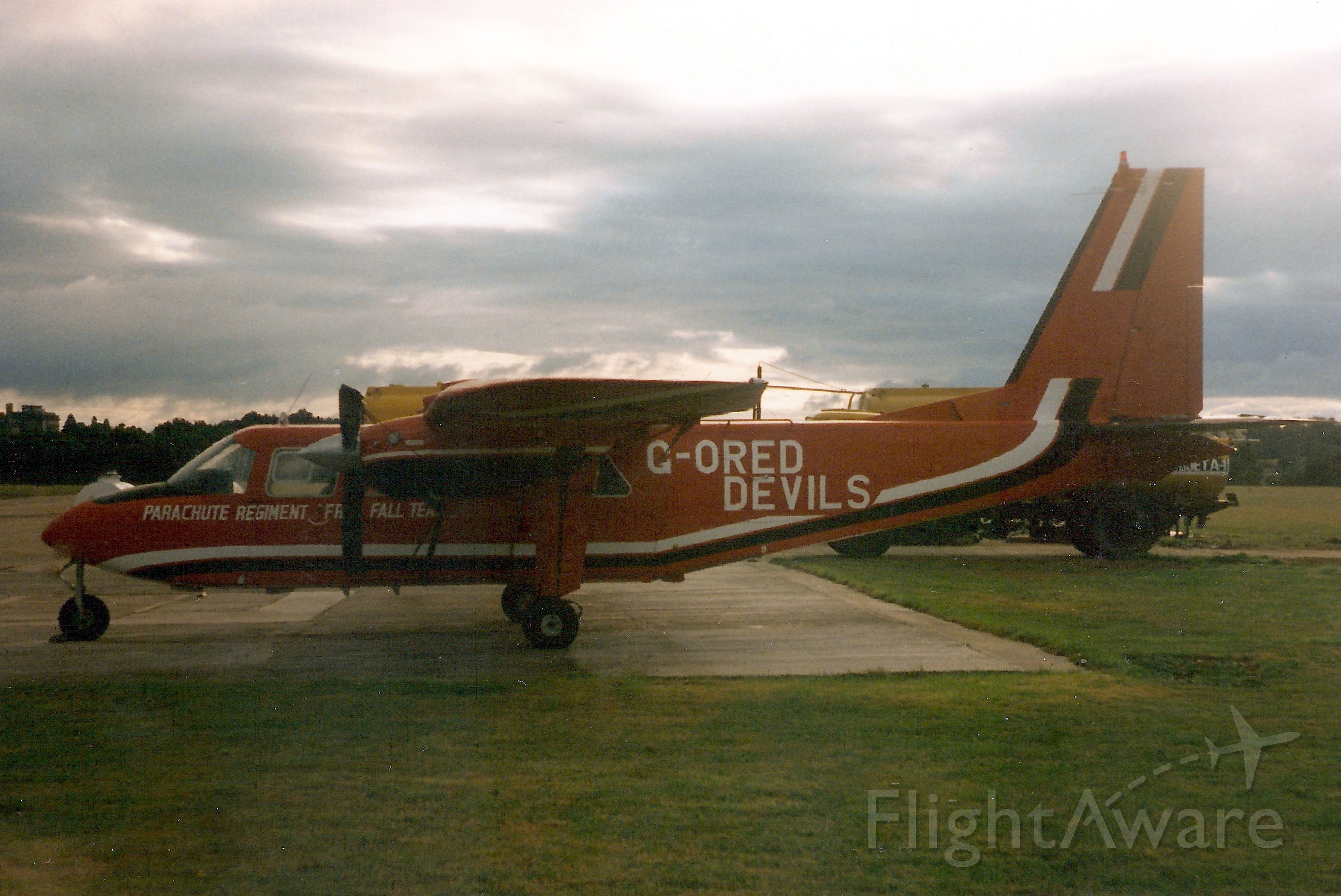 ROMAERO Turbine Islander (G-ORED) - Seen here in Aug-94.