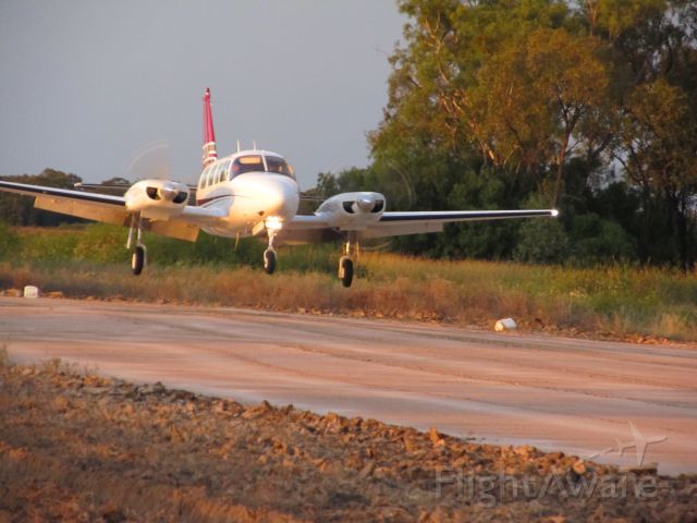 Piper Navajo (VH-FUI) - Landing at Nurruwyn.