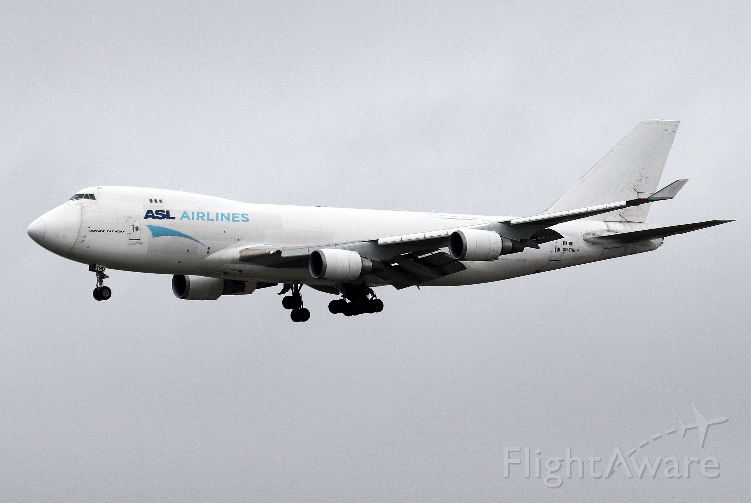 Boeing 747-400 (OO-THD) - 'Quality 10' from Belgium inbound to 22L