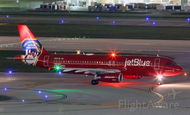 Airbus A320 (N615JB) - Well deserved tribute to the NYFD. It would be great if Jet Blue creates a tribute jet for the NYPD and another for our armed forces veterans.