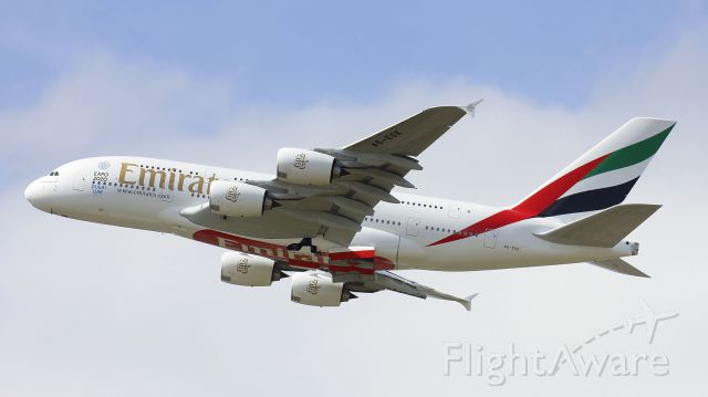 Airbus A380-800 (A6-EOK) - Livery to Dubai 14-july-2015