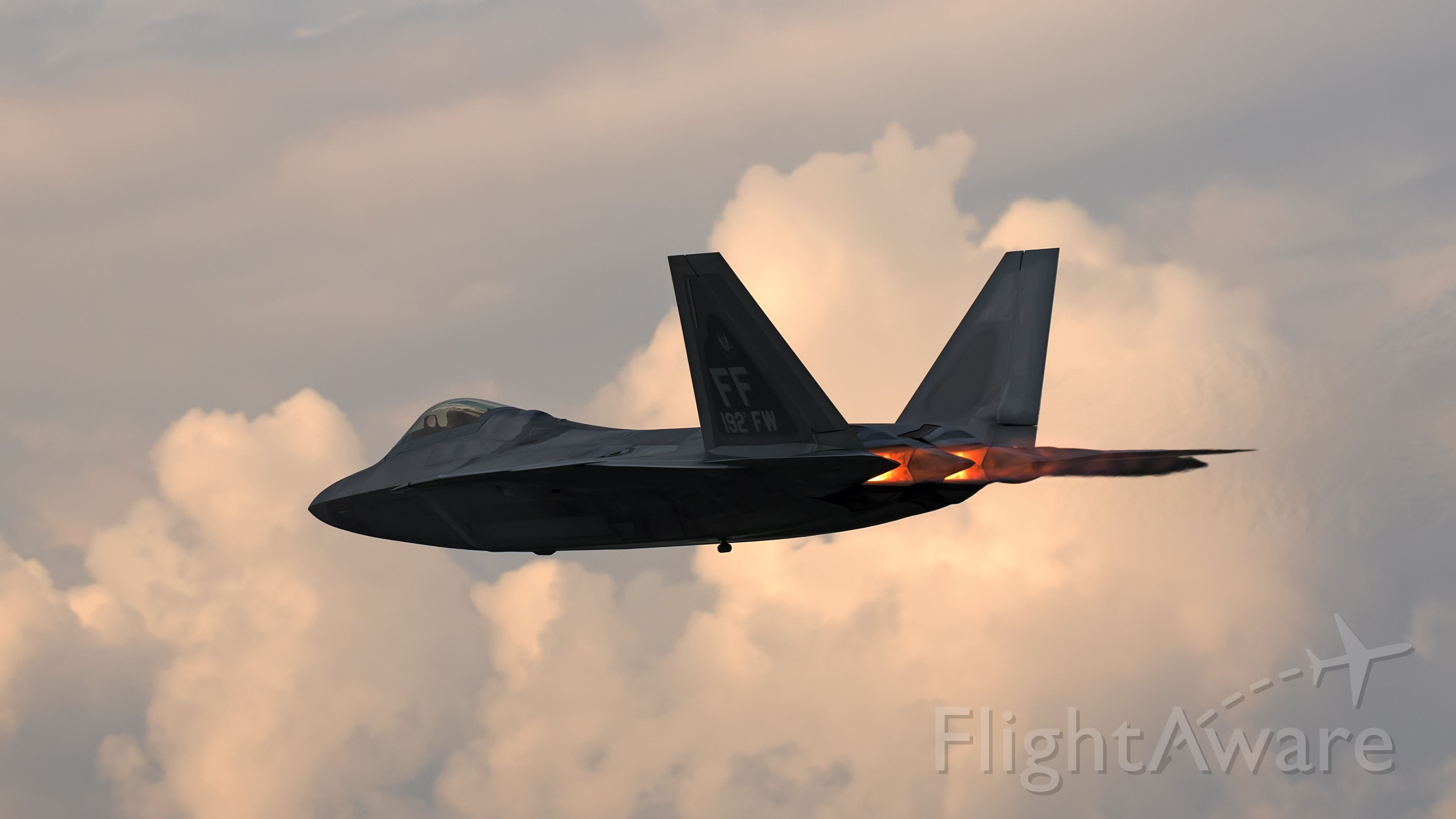 Lockheed F-22 Raptor — - F-22 Raptor taking off at sunset at the EAA