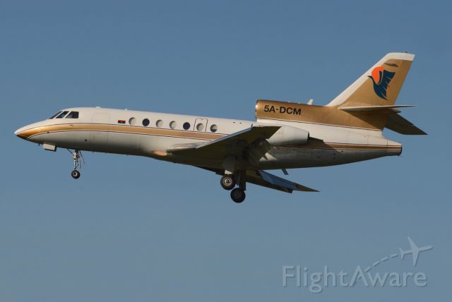 Dassault Falcon 50 (5A-DCM) - 16/03/2014br /Landing 27 from Tripolibr /Lybian Airlines