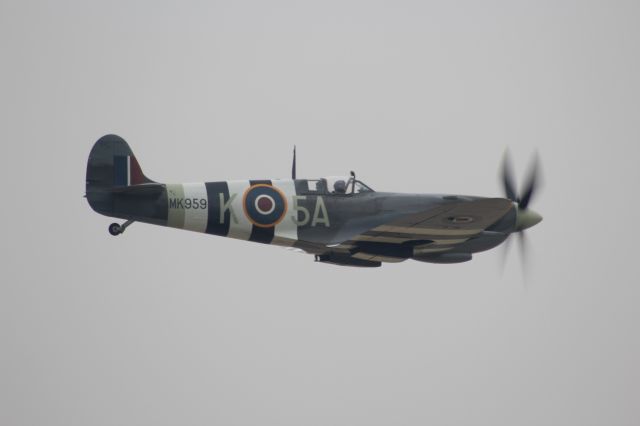 SUPERMARINE Spitfire (N959RT) - Fast Pass by the Spitfire during the Oshkosh WW2 Commemoration Ceremony. 