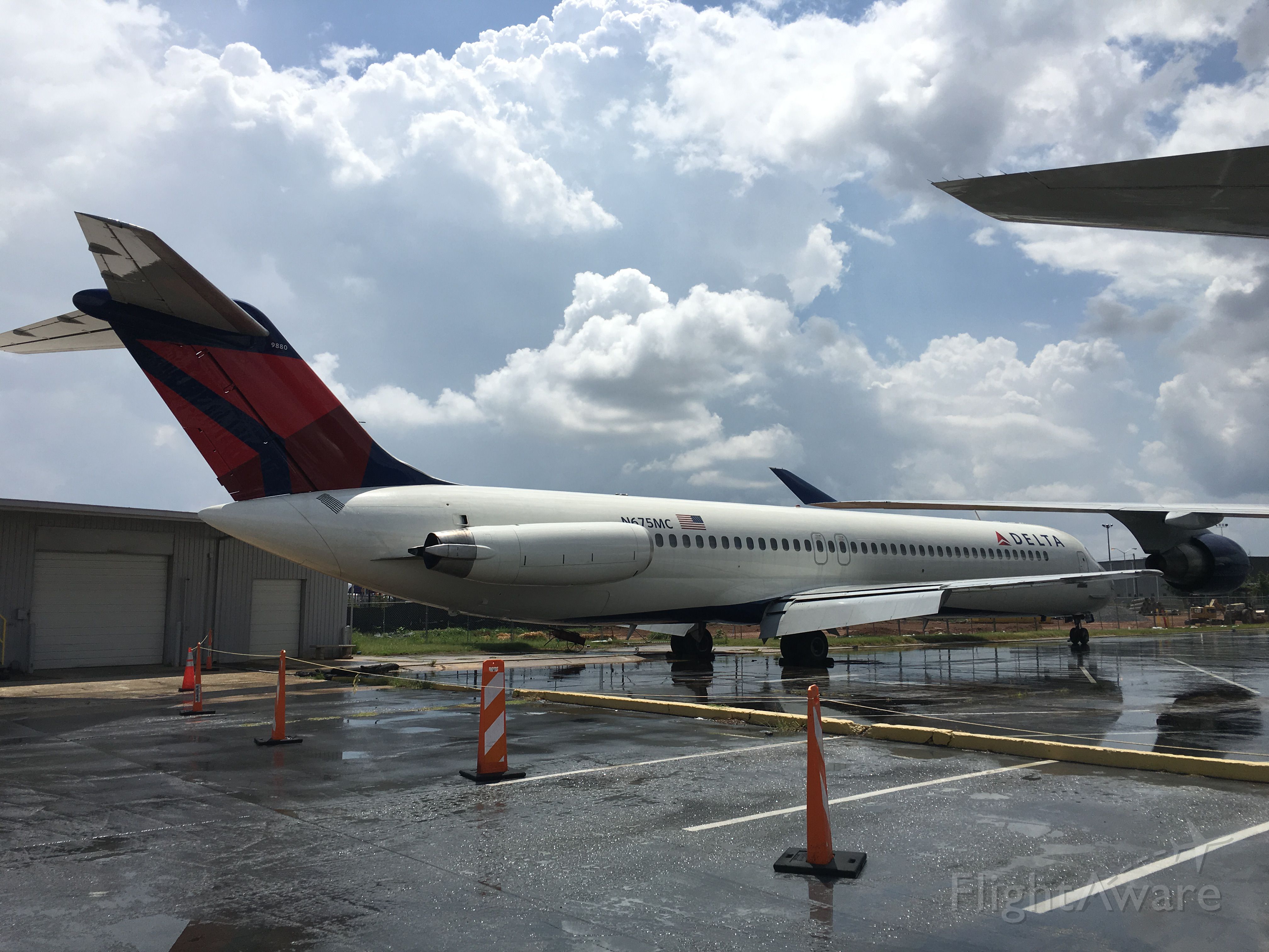 McDonnell Douglas DC-9-50 (N675MC) - Outside the Delta flight museum.