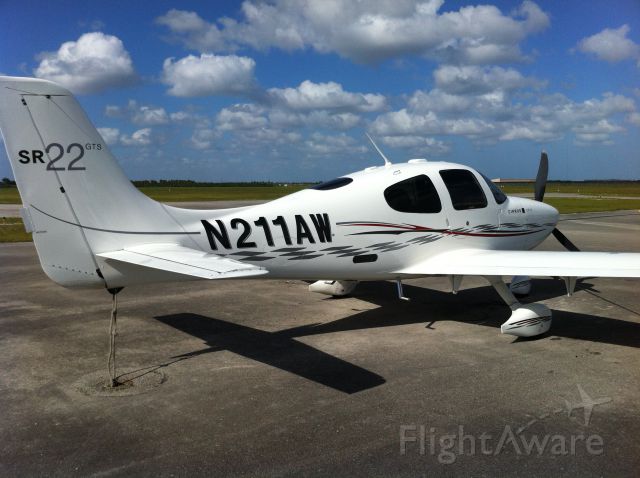 Cirrus SR-22 (N211AW) - Visiting the Keys, staying at Homestead General (X51).  Just arrived from Providence, RI (PVD).
