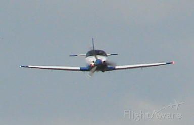 Lancair Legacy 2000 (N767EM) - RHAPSODY in Blue.  JULY 4th Fly-By.  2006 Lancair Legacy (LEG2).