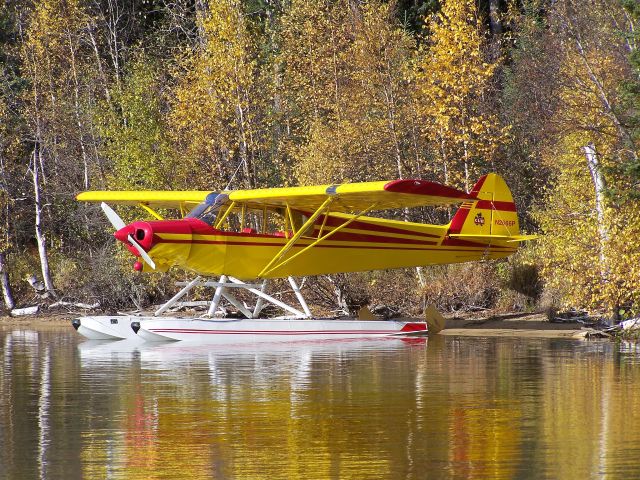 Piper L-21 Super Cub (N2666P) - Fall Fishing Trip Northern SK.