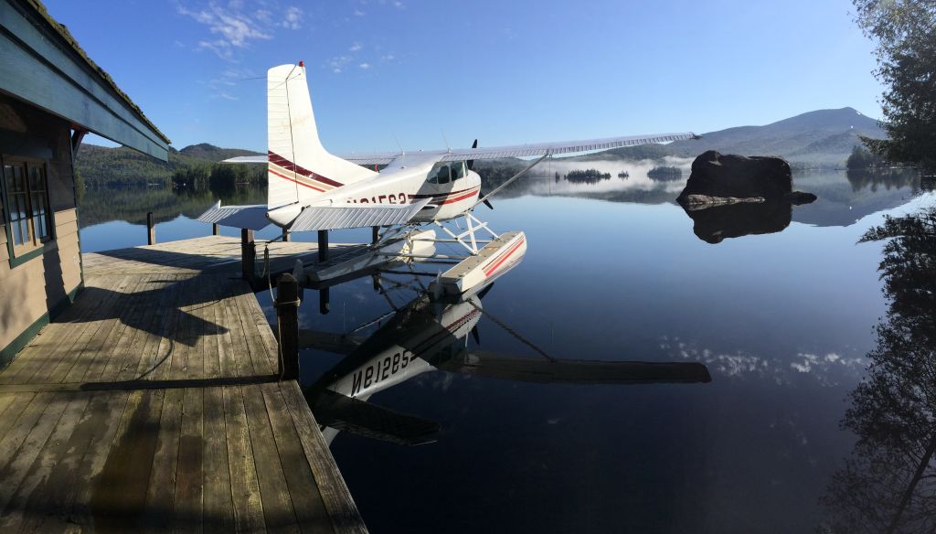Cessna Skywagon (N61562) - Morning in the Adirondacks.  iPhone photo