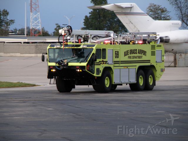 ENGINE59 — - Engine 59 of the Blue Grass Airport Public Safety Department makes the rounds...
