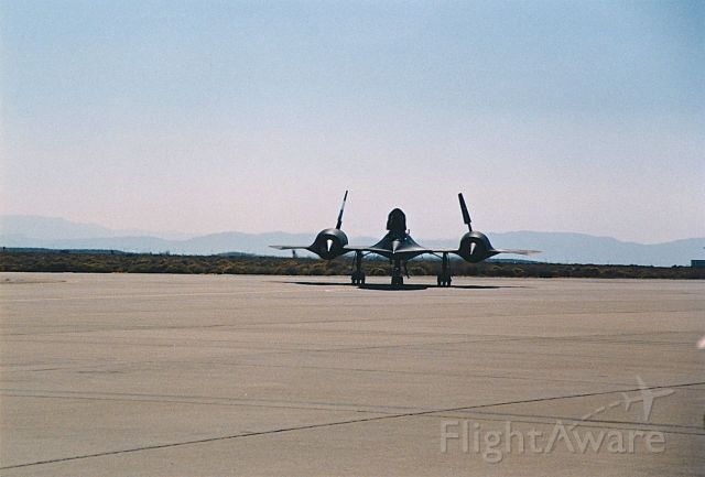 Lockheed Blackbird (NASA831) - NASA SR-71 starting a pass down the crowd line at the USAF Edwards AFB Open House and Air Show 10-18-1997