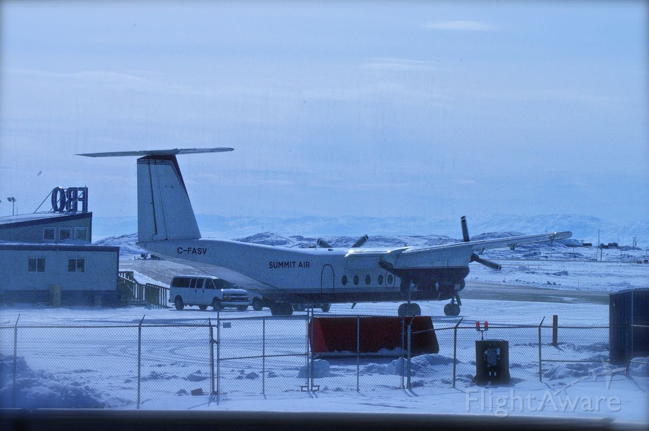 De Havilland Canada DHC-5 Buffalo (C-FASV) - Plane was getting ready to take off from iqaluit, Nunavut. It was a sunny day