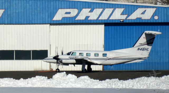 Piper Cheyenne 400 (N46HL) - Catching some tarmac time is this 1985 Piper Cheyenne 400 PA-42-1000 in the Winter of 2021.