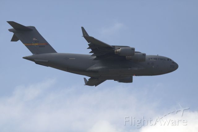 N90059 — - This C-17 Globemaster carried the 5 Radomes ( Nosecones ) that were damaged when the Thunderbirds flew into inclimate weather at Keesler AFB. Thunderbirds One through Four flew with Red Radomes while Five and Six flew with Grey Primered Radomes