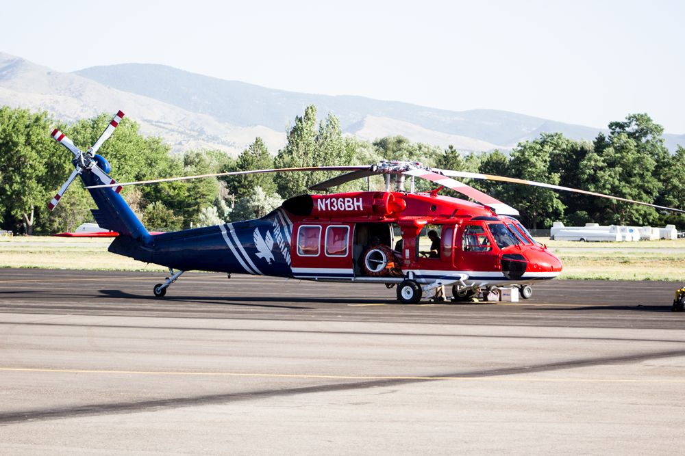 N136BH — - Sikorsky S-70 Firehawk preparing for a sortie to fight the Cold Springs Fire west of Boulder, CO on 7/11/2016. Photo by n810 Visual Art & Design (me)
