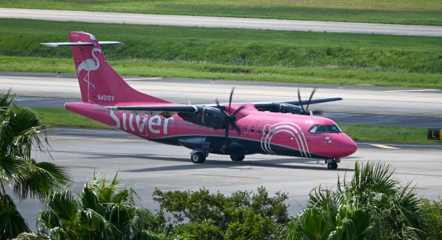 Aerospatiale ATR-42-600 (N401SV) - Silver Airways ATR-46 taxing after landing to parking.br /Photo taken 7/25/21