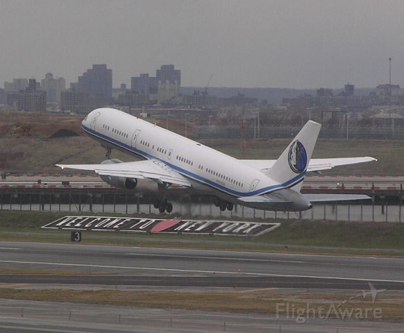 Boeing 757-200 (N801DM) - Mark Cubans "Beautiful" VIP configured 757-200 Departs Runway 31 at KLGA operating a Charter for his teams Dallas Mavericks NBA team back in April 2005.
