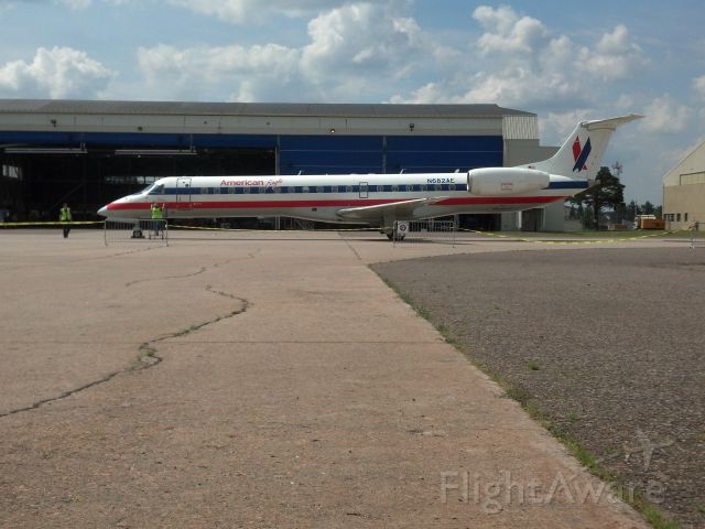 Embraer ERJ-145 (N682AE) - Saw this at Sawyer Airport Days/Air Force 20 year reunion. Between Hangar 2 and 5 (American maintenance hangar)