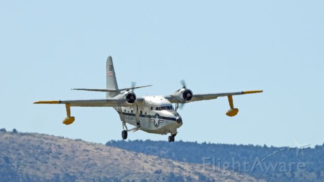 Grumman HU-16 Albatross (N7025N) - On final on 27 at Carson City Airport