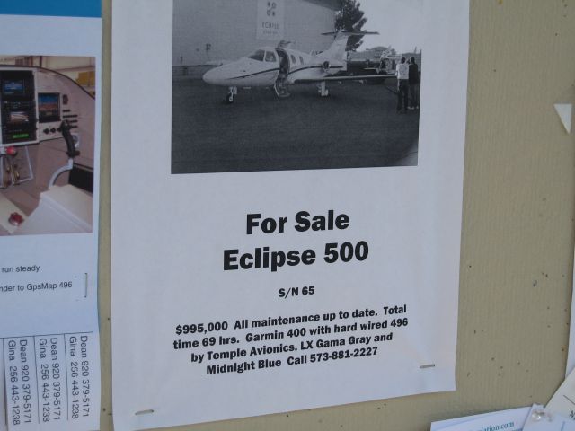 Eclipse 500 — - Look at that price!