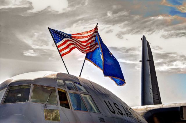 Lockheed C-130 Hercules — - A C-130 sits on the ramp at a Tyndall AFB airshow.